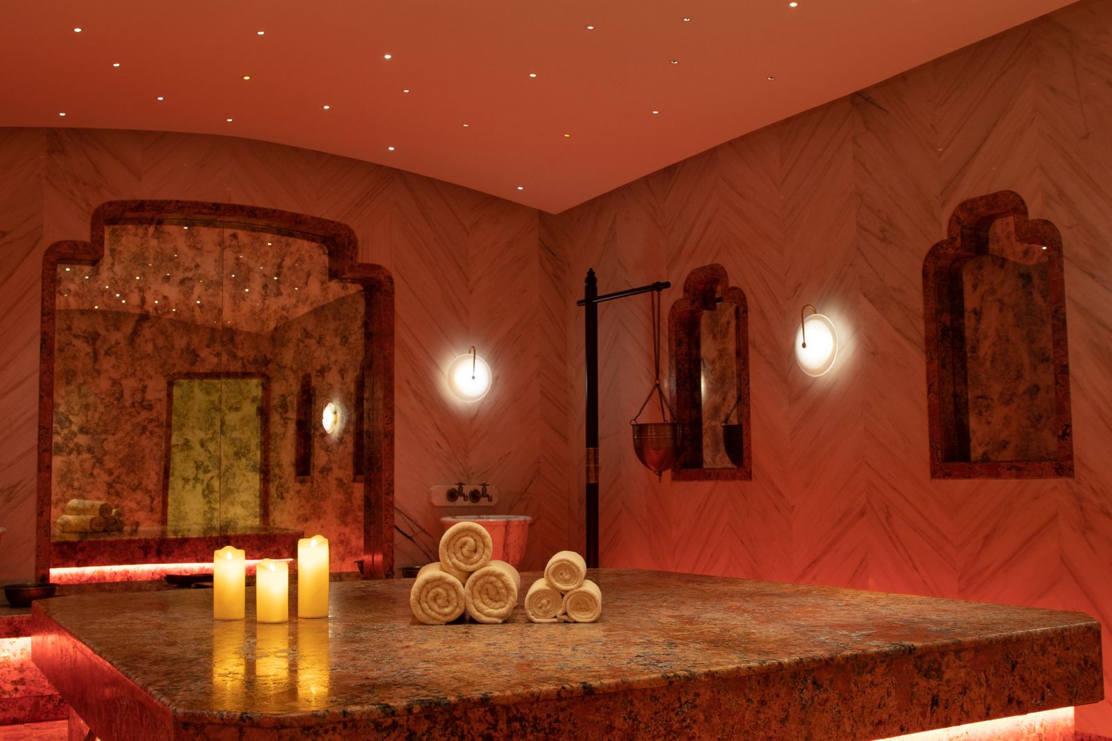 A serene spa interior
